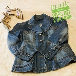 Banana Republic Military 3/4 sleeve denim jacket.